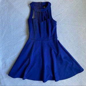 Trixxi Royal Blue Fit and Flare Dress